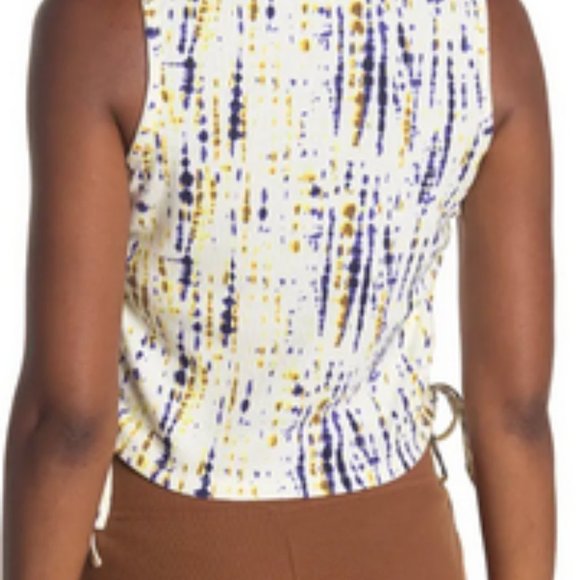 BCBGeneration Tie Dye Side Drawstring Tank multi colored M - Picture 3 of 8